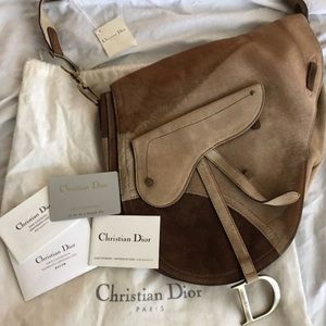 Christian Dior Suede Saddlebag Limited Edition